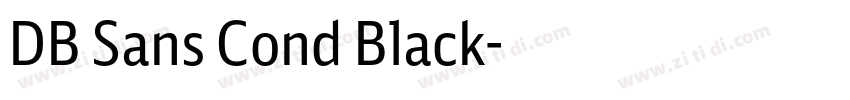 DB Sans Cond Black字体转换